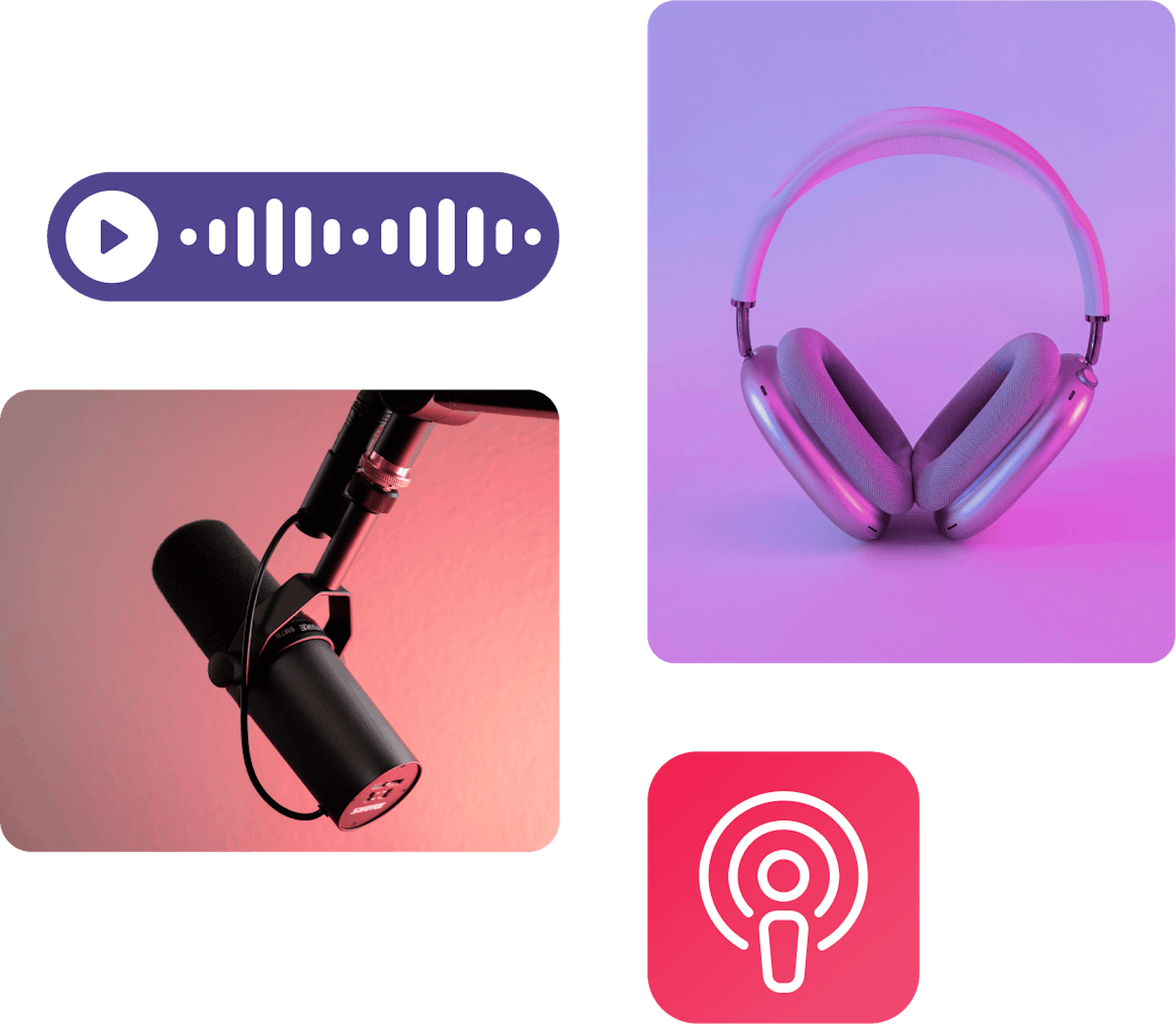Placeholder image for podcasts page showing headphones.