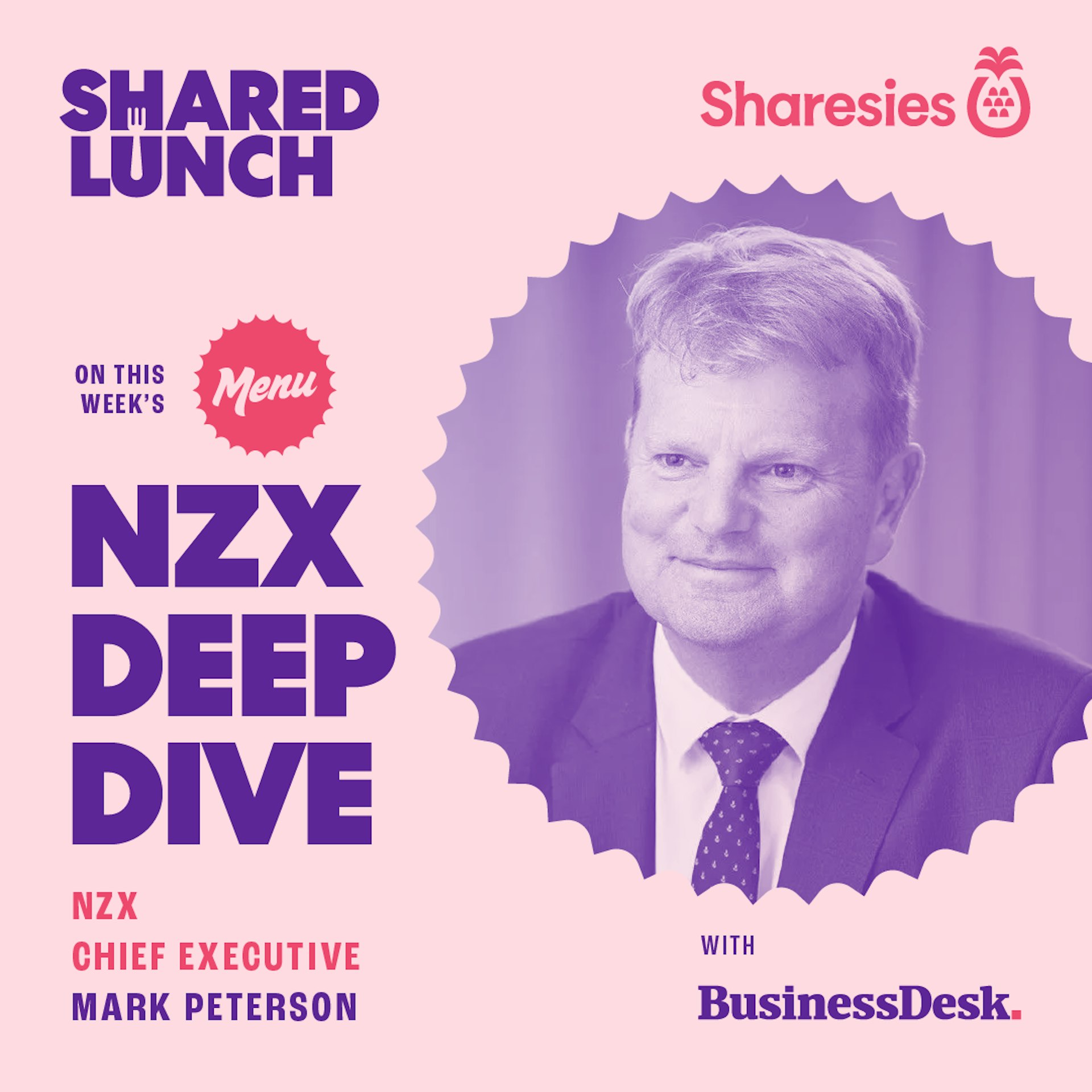 Shared Lunch the NZX Chief Executive Mark Peterson.